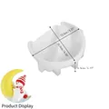 Silicone mold for Christmas moon and snowman candles, measuring 13.5x11.0x4.5 cm - Snowman Moon