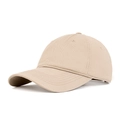 Classic khaki cotton twill baseball cap with six-panel structure and curved brim - Adjustable / Khaki