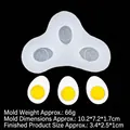 Silicone mold for simulation half-cut egg miniature food with translucent finish - 2# Half Cut Egg Style (B630) / Clear