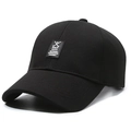 Minimalistische zwarte ademende mesh honkbalpet voor heren voor golf en buitensporten - Eén maat / Zwart