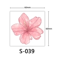 Watercolour pink flower temporary tattoo sticker model S-039 size 60x60mm for women - Pink Watercolor Flower Style (S-039)