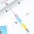 Creative DIY plastic beadable ballpoint pen featuring a vibrant pink blue yellow gradient - Purple Blue Yellow Gradient
