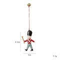 Nordic nutcracker soldier Christmas tree pendant ornament with size and weight details - Honor Guard Soldier