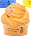 Scented orange slime kit with a mermaid accessory in a transparent plastic jar - 50ml / Light Orange Mermaid