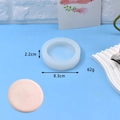 Detailed view of circular silicone mold for DIY crafts with 8.3cm diameter and 2.2cm height - Round Sandwich Mold (Small)