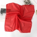 Vibrant red square chiffon scarf in sheer lightweight fabric for dance and styling - Red