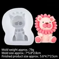 Stampo in silicone a forma di leone per resina o dolci con misure e peso del prodotto - Taglia Piccola 1 / Trasparente