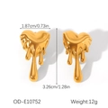 Tabella taglie dettagliata degli orecchini a cuore dorati con dimensioni e peso esatti - Orecchini Bottone Goccia Lava Oro