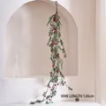 Artificial 120cm Christmas rattan with red berries and pine cones for wall decoration - Christmas Branch C (120cm/Hanging Vine)