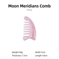 Pink moon-shaped meridian massage comb for scalp therapy and gua sha massage tool - Moon Meridian Comb / Pink