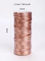 1,5mm roségoldene Kordel 100m Spule für Geschenkverpackungen und DIY-Bastelarbeiten - 1.5mm*100m / Roségold