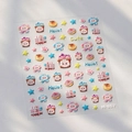 Autocollants 3D relief mouton et bonbons M-857 aux motifs mignons couleurs macaron - Style de Relief en Dessin Animé (M-857)