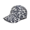 Navy blue baseball cap with white star pattern shown from a professional 45-degree angle - M (56-58cm) / Navy Blue