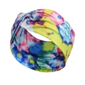 Elastisches Knotenstirnband mit lebhaftem buntem Batikmuster aus weichem, dehnbarem Stoff - FD070 Batik 2#