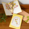 3D pop-up tulip flower bouquet greeting card set with envelope and sticker 10.5x15cm - Style D-Tulip Blossom