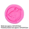 Molde de silicona rosa con dos pájaros y flores de ciruelo para manualidades de DIY - 2# (Pájaros y Flores) / Rosa
