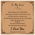 Romantic gift card with engraved English poem for pink crystal projection bracelet - Card Bracelet
