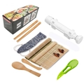 Comprehensive 10-piece white sushi bazooka set with bamboo mats and avocado slicer - Set 6