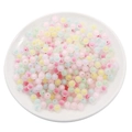 Pastel mixed color frosted acrylic round beads for DIY jewelry and phone charms - Frosted Mixed Color Round Beads