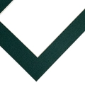 Dark green cardstock frame with litchi grain leather texture and white bevel cut edge - Dark Green (with Texture)