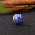 Single 20mm round natural gemstone ball with blue and white marble texture - 20*20mm / Blue Spot Stone