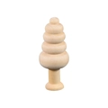 Unfinished wooden Christmas tree DIY craft ornament with smooth natural wood finish - HE36 Small Tree No.7 6cm