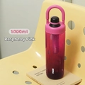 1000ml himbeerrosa Sport-Wasserflasche mit Teesieb und praktischem Tragegriff - 1000ml / Himbeerrosa