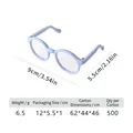 Light blue round pet sunglasses with 9cm width and 5.5cm temples for cats or small dogs - Light Blue Round