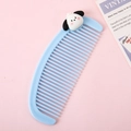 Cute blue crescent hair comb with a cartoon panda 3D figure for kids and students - Dog
