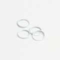 DIY white coated metal split rings for keychains and jewelry making accessories - White