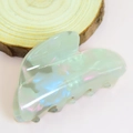 Pearlescent butterfly hair claw clip with colorful translucent resin finish - Pearlescent Iridescent White