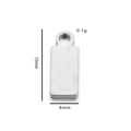 Poliertes silbernes rechteckiges Edelstahl-Tag-Anhänger, 10x4mm Schmuckzubehör - Stahlfarbe 4x10mm Rechteck