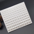 Macro detail of mixed size self-adhesive ivory pearls for face and eye makeup decor - Ivory White Half Round Pearl Style (E3) / 1 Piece
