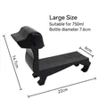 Matte black dachshund wine bottle holder for desktop decor, 22cm x 14.7cm x 6cm size - Large / Black