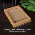 Natuurlijk houten fotolijst met 1,5mm PS-paneel voor DIY-creaties en LED-kunst - Frame + PS Paneel (Geen Licht) / A5 14,8x21cm