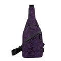 Lila Camouflage Brusttasche für Herren mit verstellbarem Gurt und Reißverschluss - Tarnlila