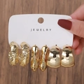 Gold Hammered Irregular Geometric Style (E0859-2)