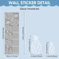White Easter egg static window stickers set with floral patterns for festive glass decor - Egg Floral Style (UV26Y80165S_R)