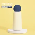 Gourde minimaliste 350ml en acier inoxydable blanc ivoire avec bouchon sphérique bleu indigo - 350ml / Indigo