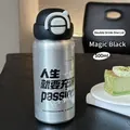 500ml stainless steel glitter tumbler in magic black with dual drinking lid design - Passion Black