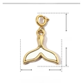 Gedetailleerde afmetingen voor de walvisstaart hanger van staal en schelp - Walvisstaart Schelp Stijl YF218