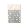 Foggy blue gold nail art stickers TA-351 with abstract flame patterns in packaging - Foggy Blue Gold