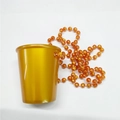 Golden party shot glass with orange bead chain for Bride to Be festive events - Gold (Solid)