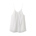Abito bianco senza maniche con scollo a V, schiena scoperta e orlo a pieghe con spalline sottili - S / Bianco