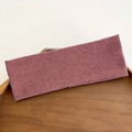 Elastic ribbed knit headband in dusty rose pink finish for women and girls - Dark Pink