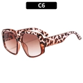 Oversized leopard print sunglasses with brown gradient lenses for a retro chic look - Tortoise/Tea Frame Double Tea Lens (C6)