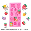Pink silicone fruit fairy house mold for chocolate fondant with 11.5x5.5cm size - 1# Rectangle / Pink