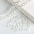 AB coating butterfly glass beads for DIY jewelry and crystal charm bracelets - AB White