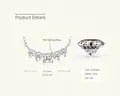 S925 Sterling Silver Mermaid Tears Necklace with D Color VVS1 Moissanite Graduated Stones - Silver White - Smile Style (0.58ct)