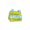 Detalle de un pin esmaltado con texto Make Today Great y diseño de calendario - Calendario Make Today Great